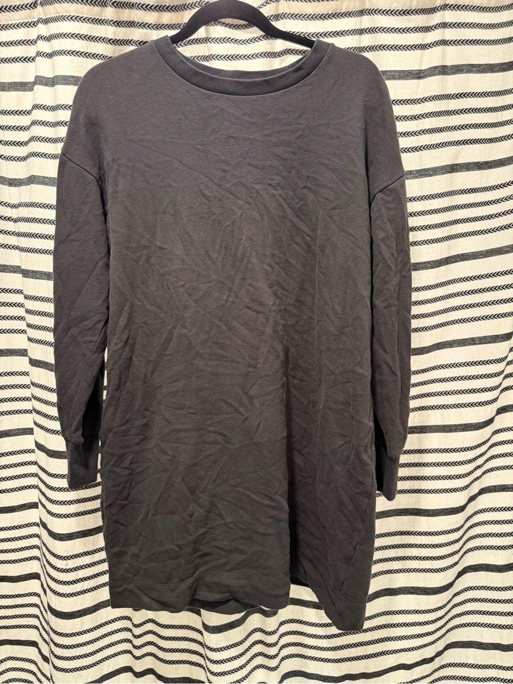 GAP Dark Charcoal Crewneck Sweater Dress